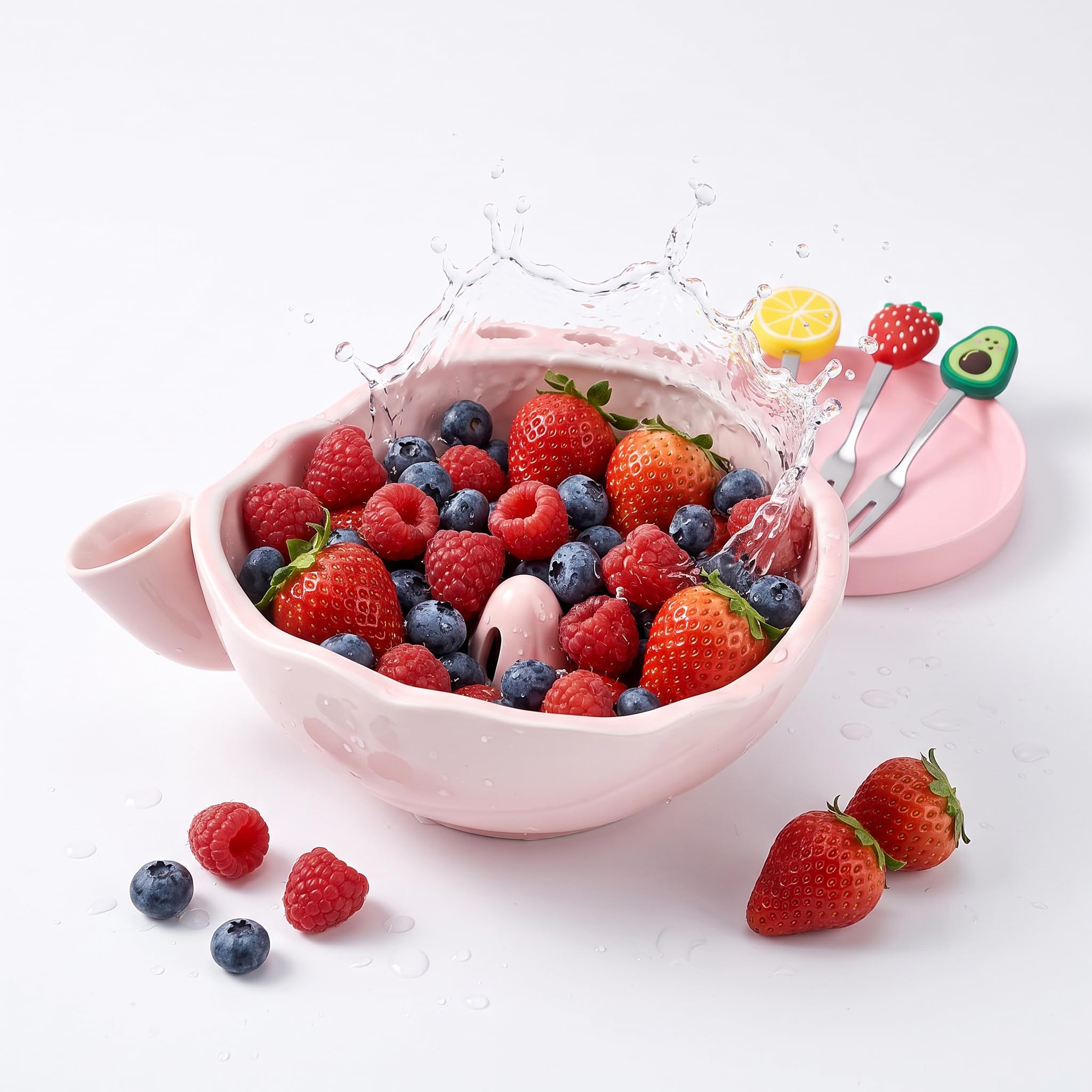 Sciacquatrice Frutta Ceramica con Ciotola Lavaggio Bacche