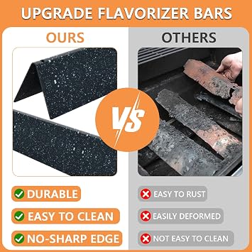 22.5 Flavorizer Bars 7536 for Weber Spirit 300 SER Replacement Parts, Spirit 700, Genesis Silver/Gold/Platinum B & C, for Weber 900, for Weber 7537 65903 65945 9817 95365 307536, Porcelain-enameled