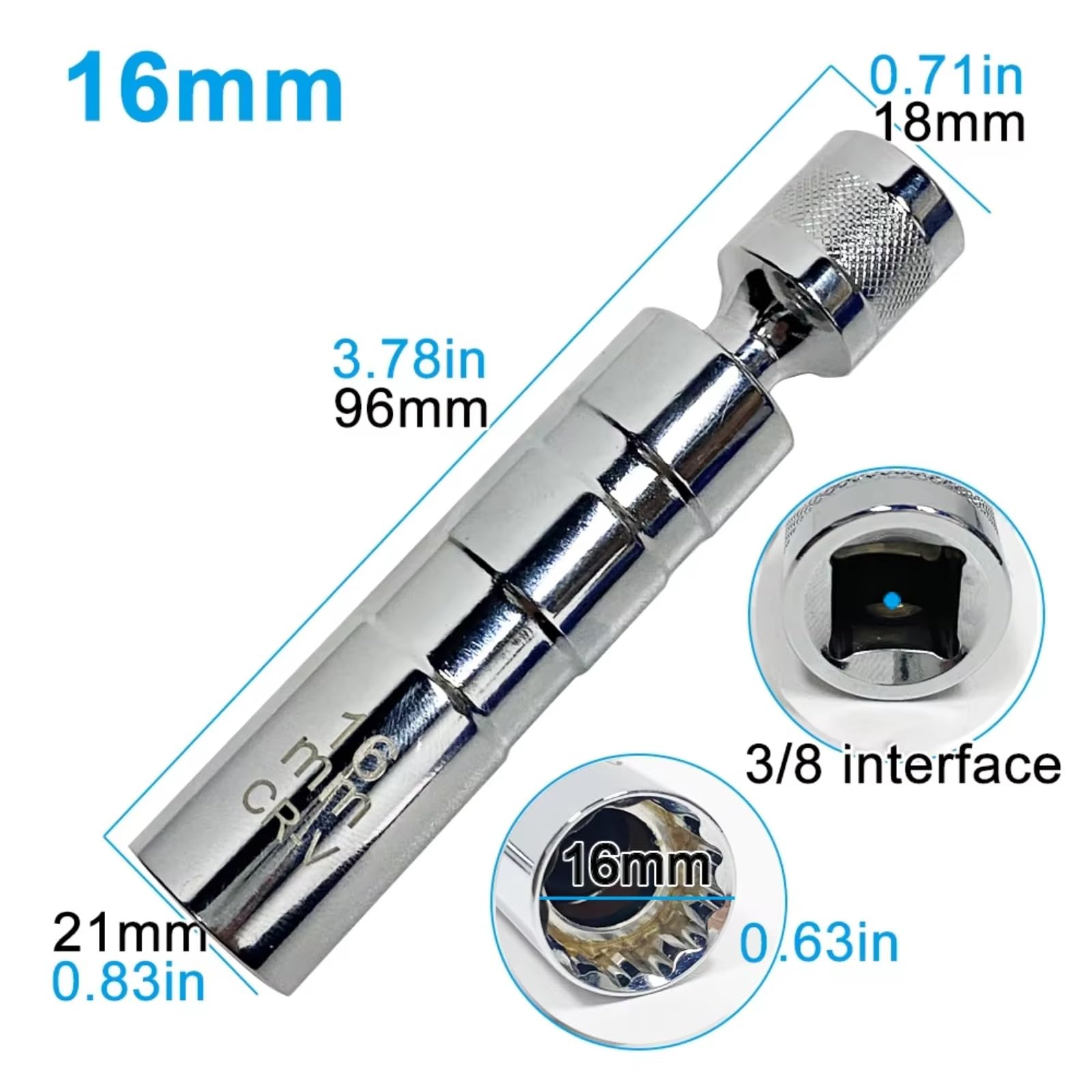 Zündkerzenschlüssel Satz 2Pcs 14mm 16mm Schwenk Für Zündkerze Sockel Entfernung Werkzeug Magnetische Funken Kerzen Sockel Installation Werkzeuge