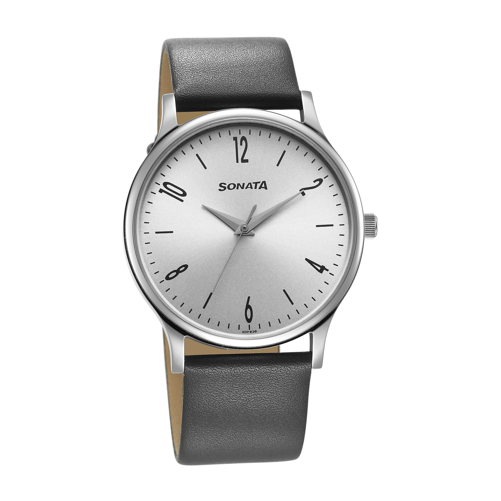 Sonata Aspire Quartz Analog Grey Dial Leather Strap Watch for Men-77105SL15W (B0CDXL7VHH) Amazon Price History, Amazon Price Tracker