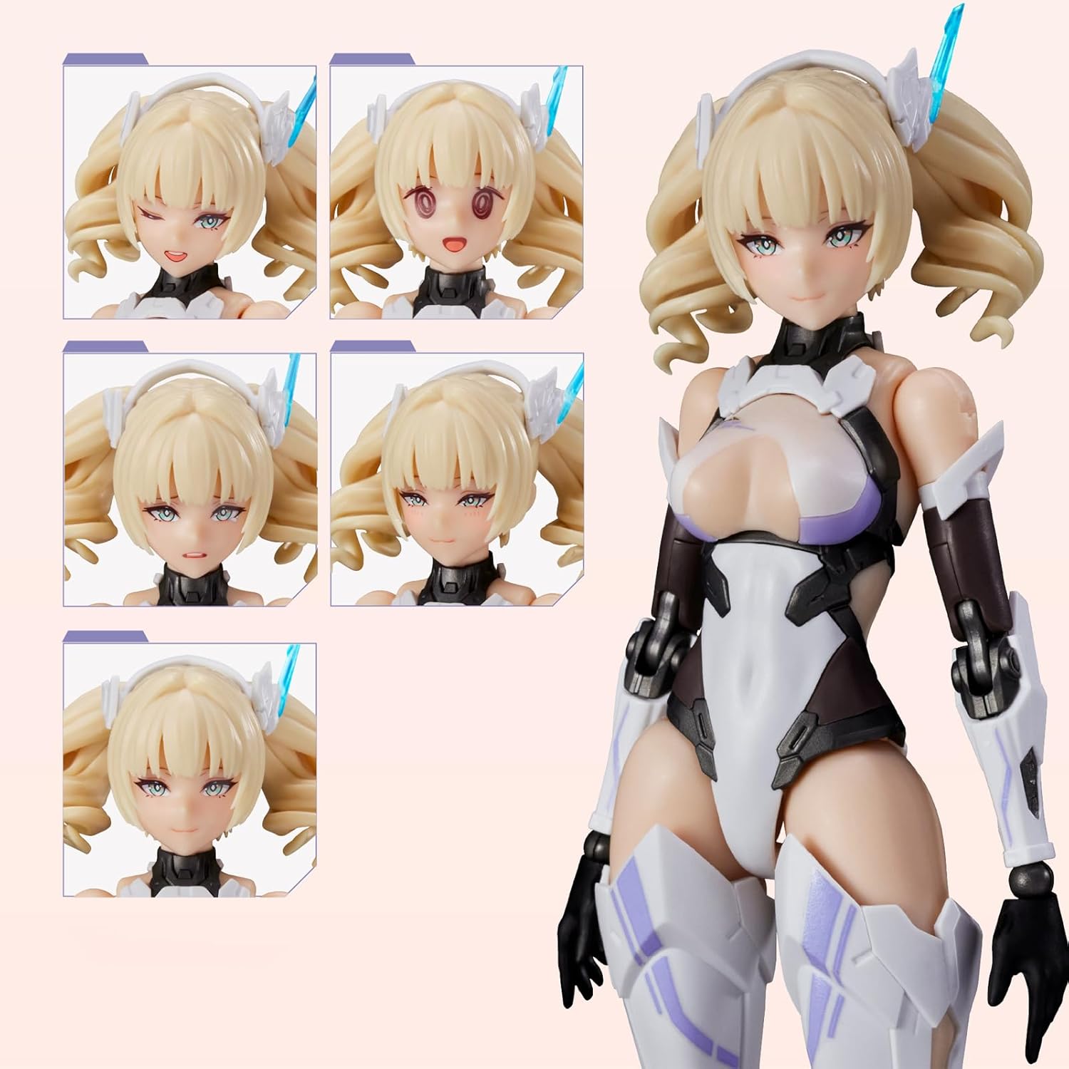 Pipigirl 1: 10 Mecha Plastic Assembly Action Figures, Mao Sun, Mecha Woman, 6.6 inch Anime Style Easy to Assemble Action Figures
