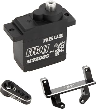 MEUS Racing Cored TRX4M Steering Servo with Lay Down Servo Mount and Servo Horn for TRX4M 1/18 RC Crawler Upgrades Parts, NOT for Stock FrameM3280S