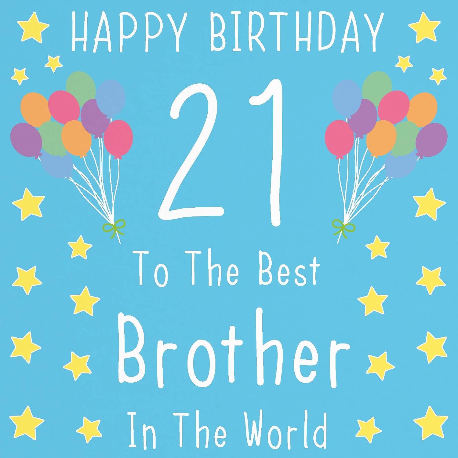 Hunts England, Large Brother 21st Birthday Card, Happy Birthday, 21, To The Best Brother In The World, Iconic Collection - Image 3