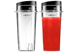 Ninja Cups for Blender 16 Oz Cups 2 Pack - Premium Blender...