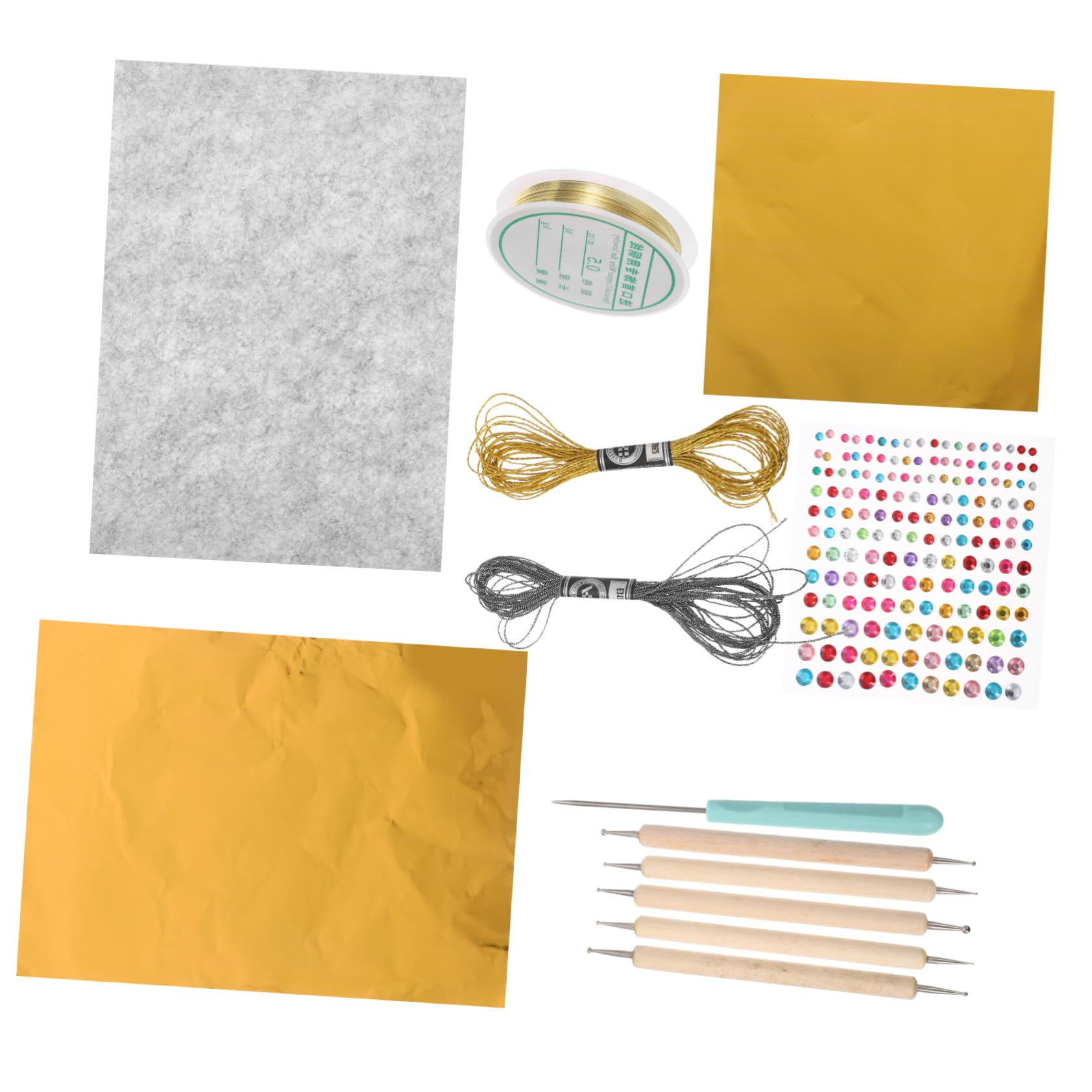 Feuilles dorées loisirs créatifs et art décoratif, or métallisé pour cartes
