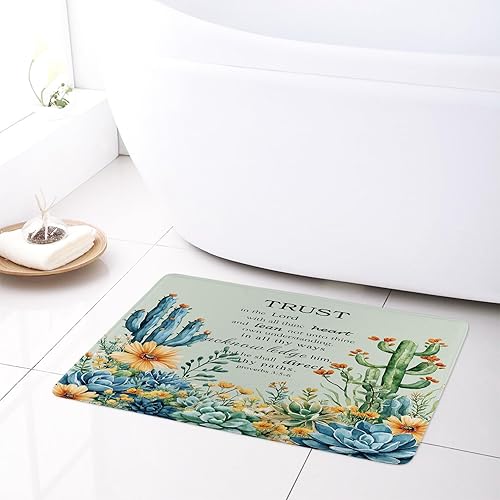 Vista 63 de LB Get Naked - Juego de cortinas de ducha de cactus con citas divertidas, plantas tropicales suculentas, verdes, acuarela, flores de cactus