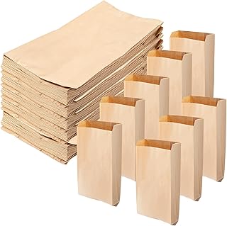 100 PCS Wax Paper Bags, Brown Lawn & Bathroom Tampon Disposal Bags, 7.5 x 10 Inch, Mini, Suitable for Bedroom, Bathroom, Toilet, Living Room