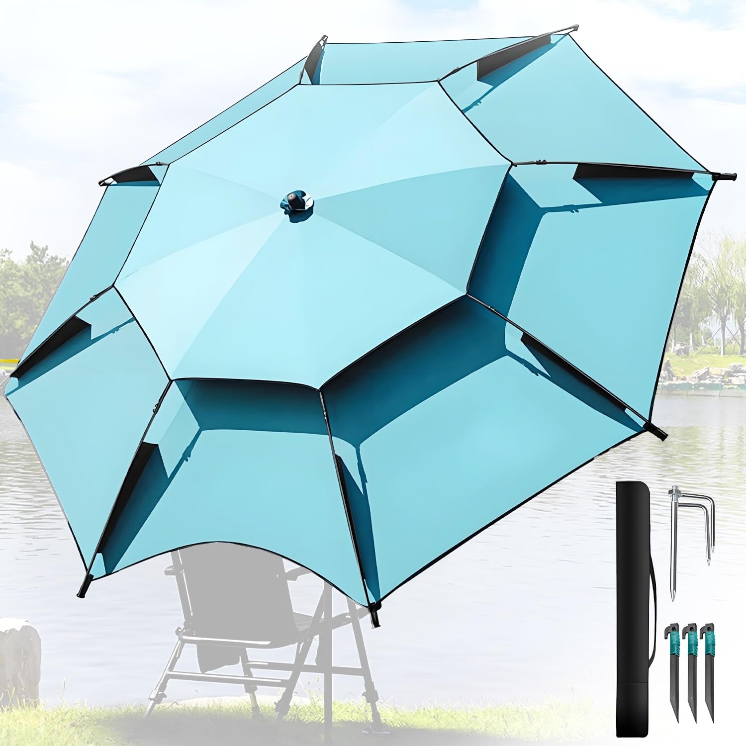 Parasol inclinable de protection solaire 2m 2,2m 2,4m 2,6m portable