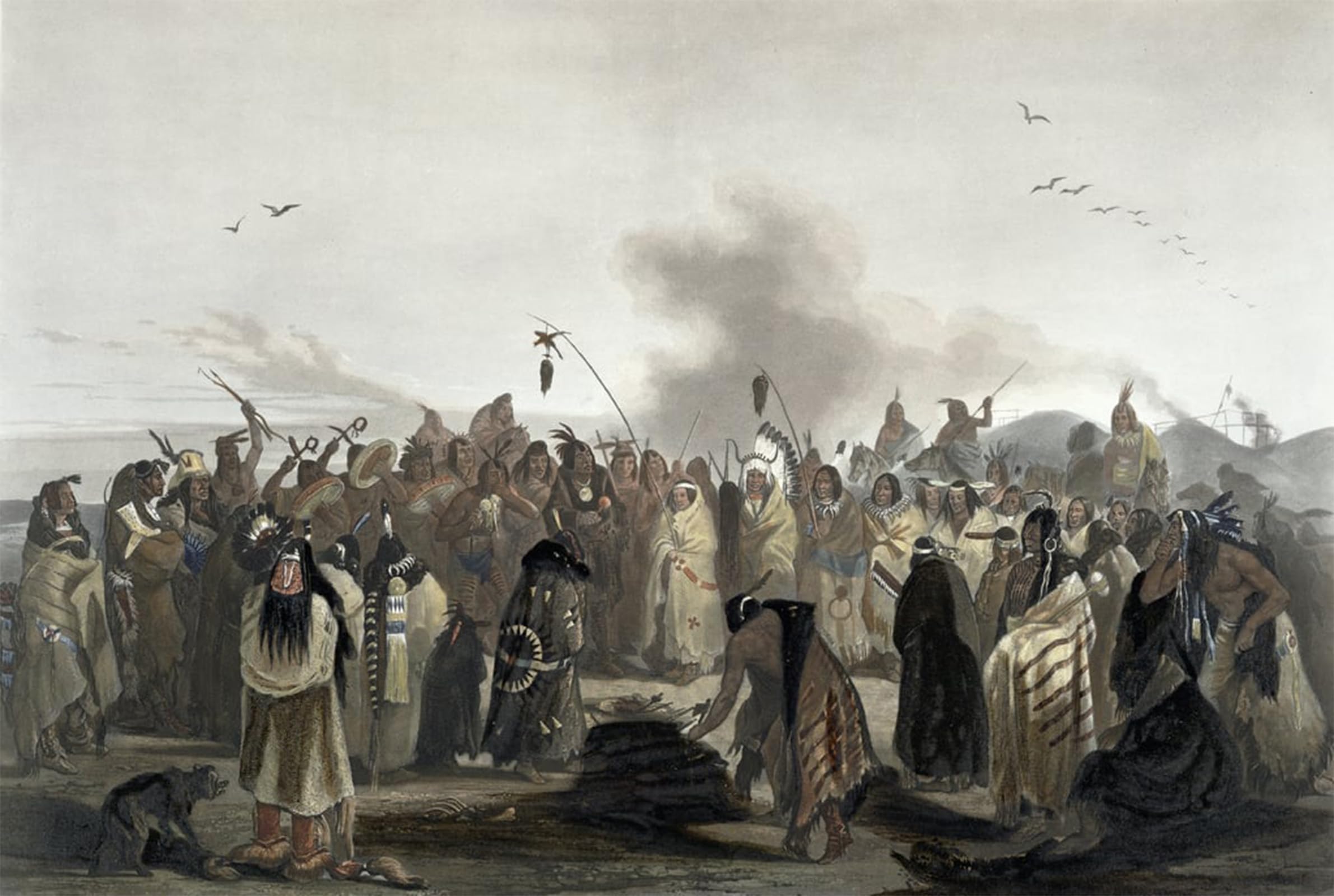 Cuadro Danza del cuoio capelluto Karl Bodmer para decorar la sala de estar 5