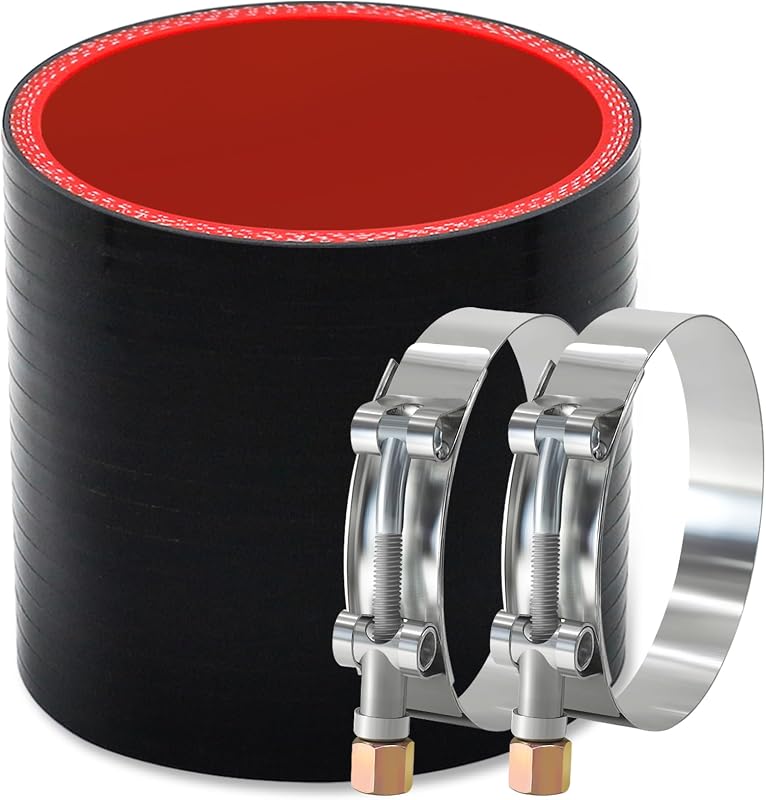 Mangote de silicone reto 3" para admissão, turbo e intercooler Tyeioms com abraçadeiras T-bolt – 1 unidade