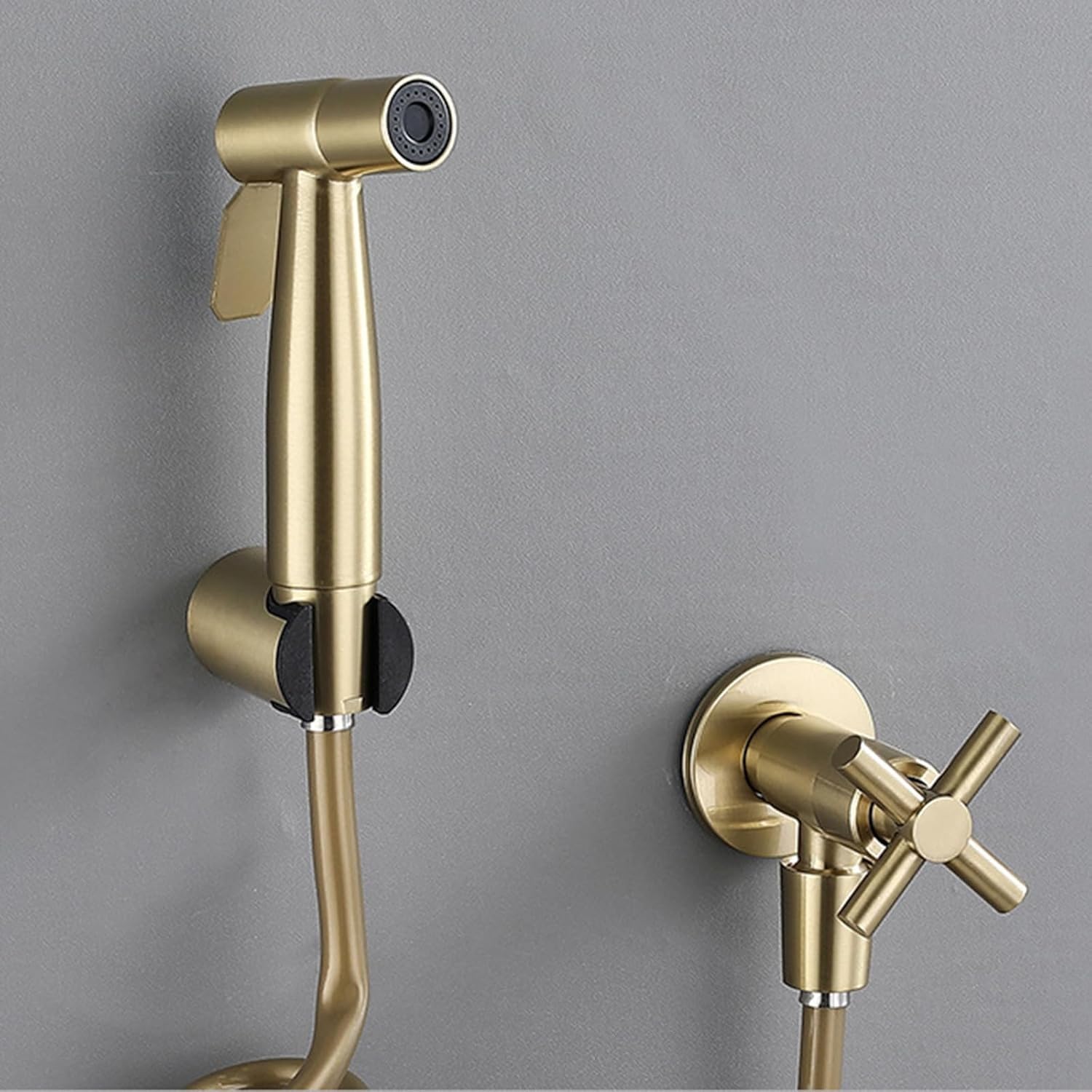 Pulvérisateur de bidet pour toilette robinet portable eau froide poignée croisée
