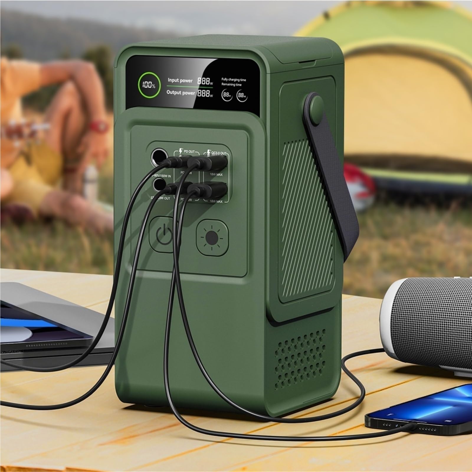 Generador Solar, Banco De Energía Portátil For Exteriores, Emergencia For Almacenamiento En El Hogar,para Acampada Aventura Emergencia Uso Doméstico