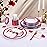 I00000 210 Pcs Christmas Plates Set,Clear and Red Plastic Plate Include 60 Plates,30 Cups,30 Rolled Napkins with Plastic Cutlery for Christmas Party Supplies