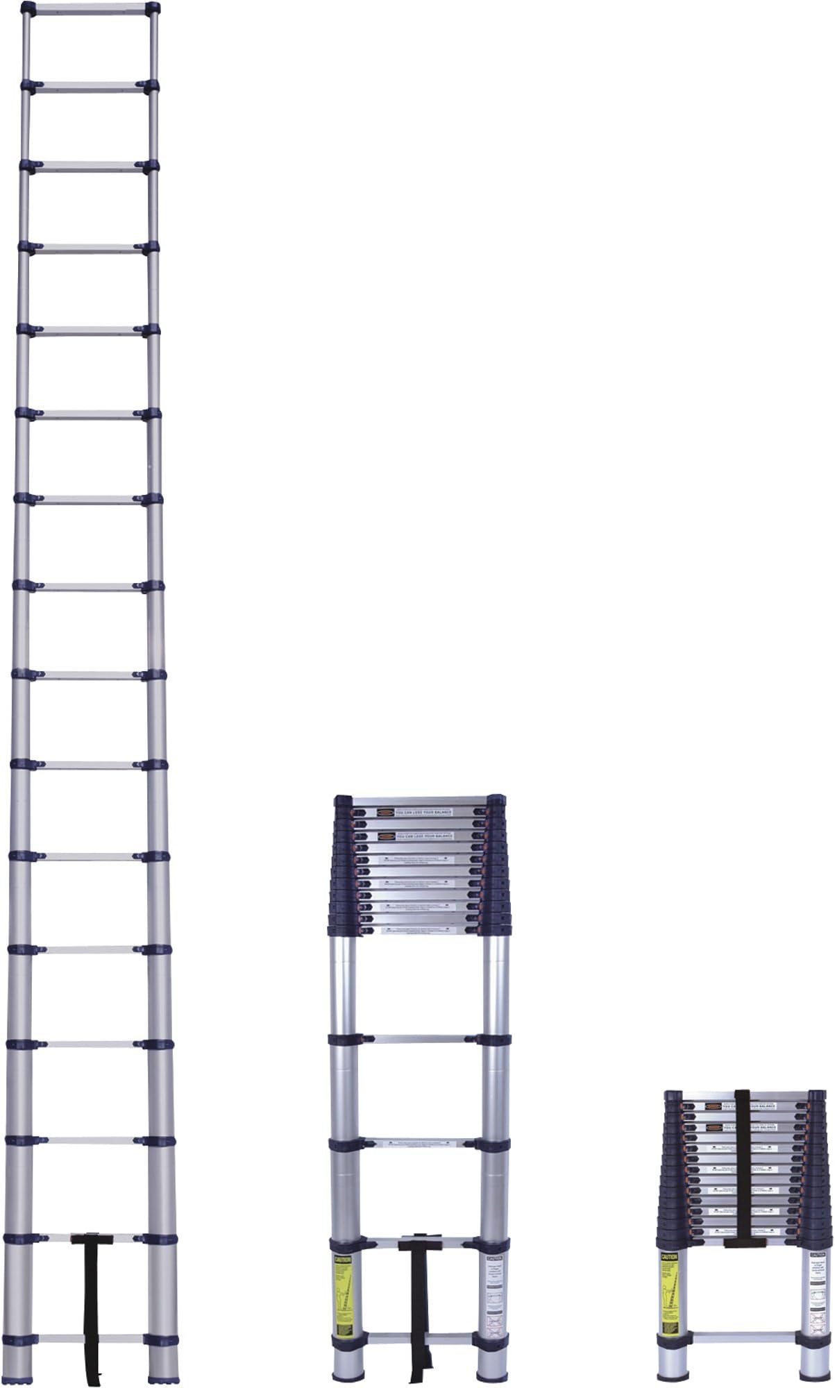 Xtend+Climb 785PKIT Pro 785P Telescoping Ladders with Nylon Carrying Bag and Rubber Top Rung Bumper Guard, 15.5-feet