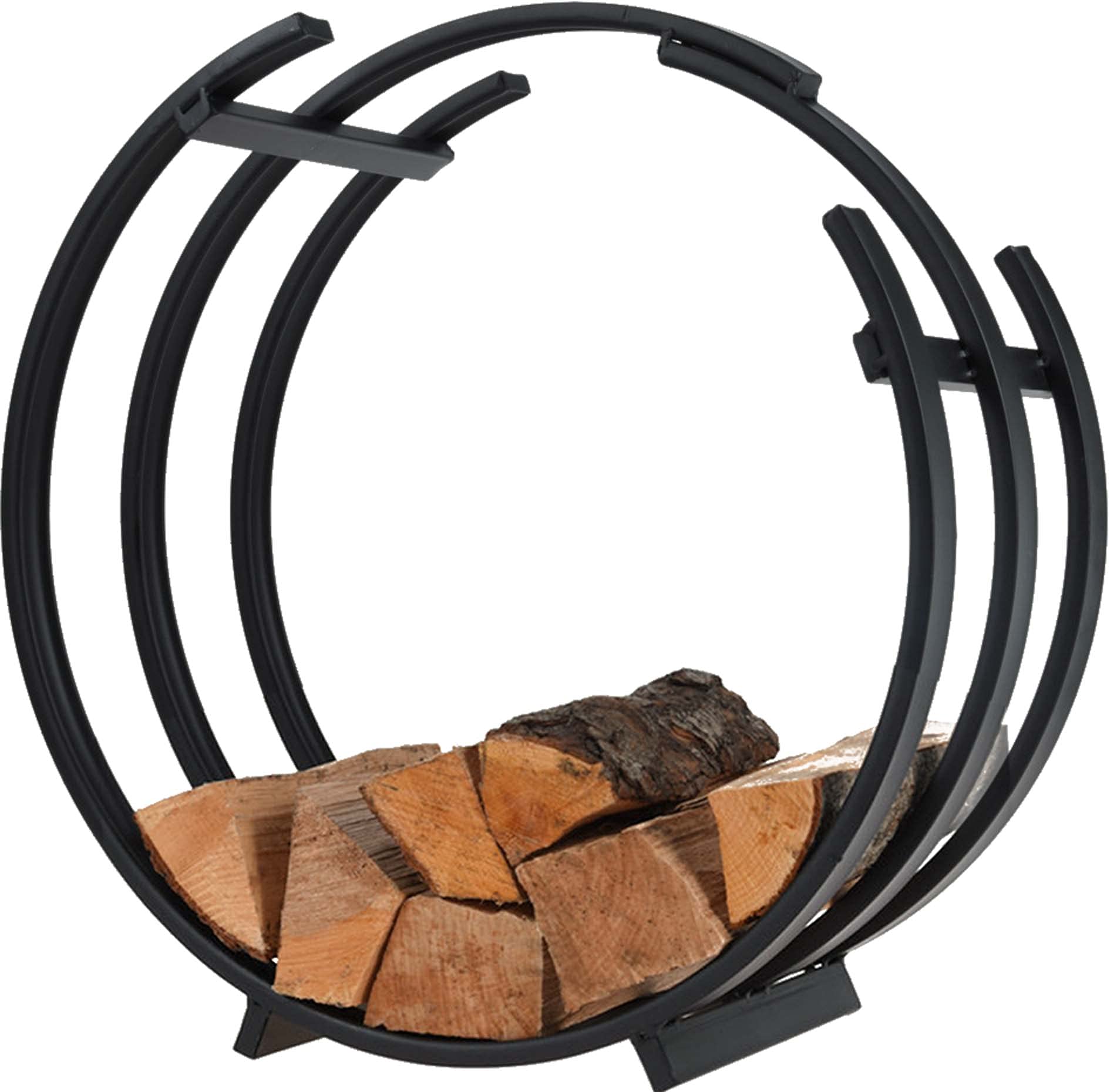 Buy idooka Large Round Circular Log Storage Industrial Black Coated