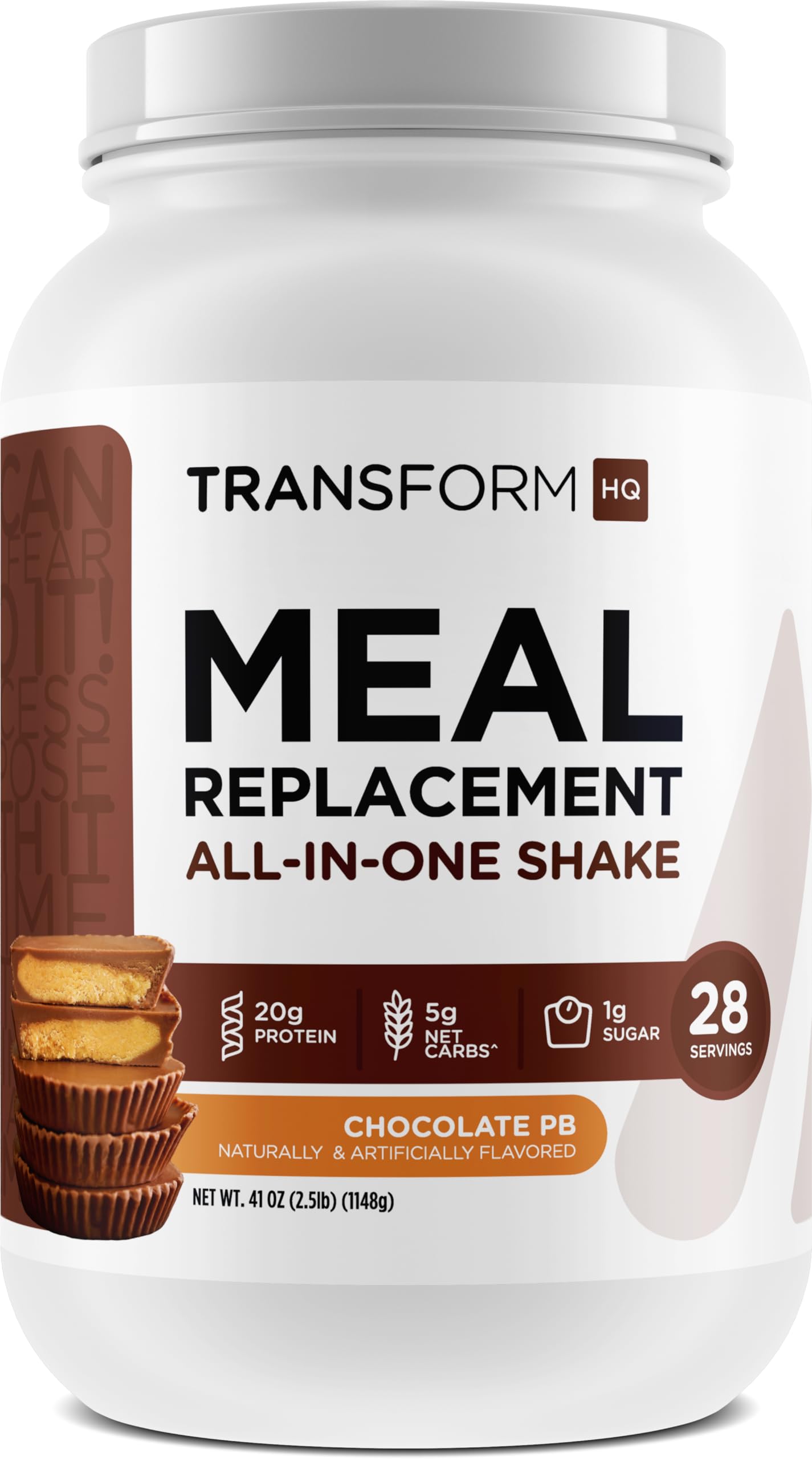 TransformHQMeal Replacement Shake Powder 28 Servings (Chocolate Peanut Butter) - Gluten Free, Non-GMO