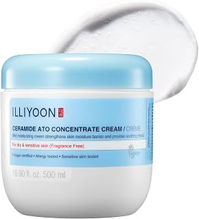 Illiyoon Ceramide Ato Concentrate Cream 500ml - Hypoallergenic Deep Moisturizer for Sensitive Eczema-Prone Skin