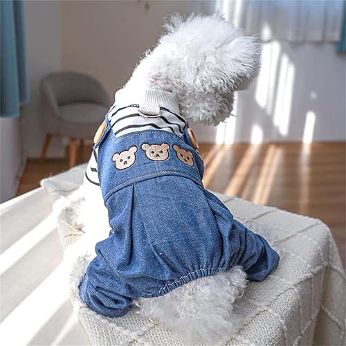 Miniatura 8 de Ropa de perro para perros pequeños, pantalones de mezclilla para pareja, ropa para mascotas, overol de verano para perro, vestido de perro, disfraz