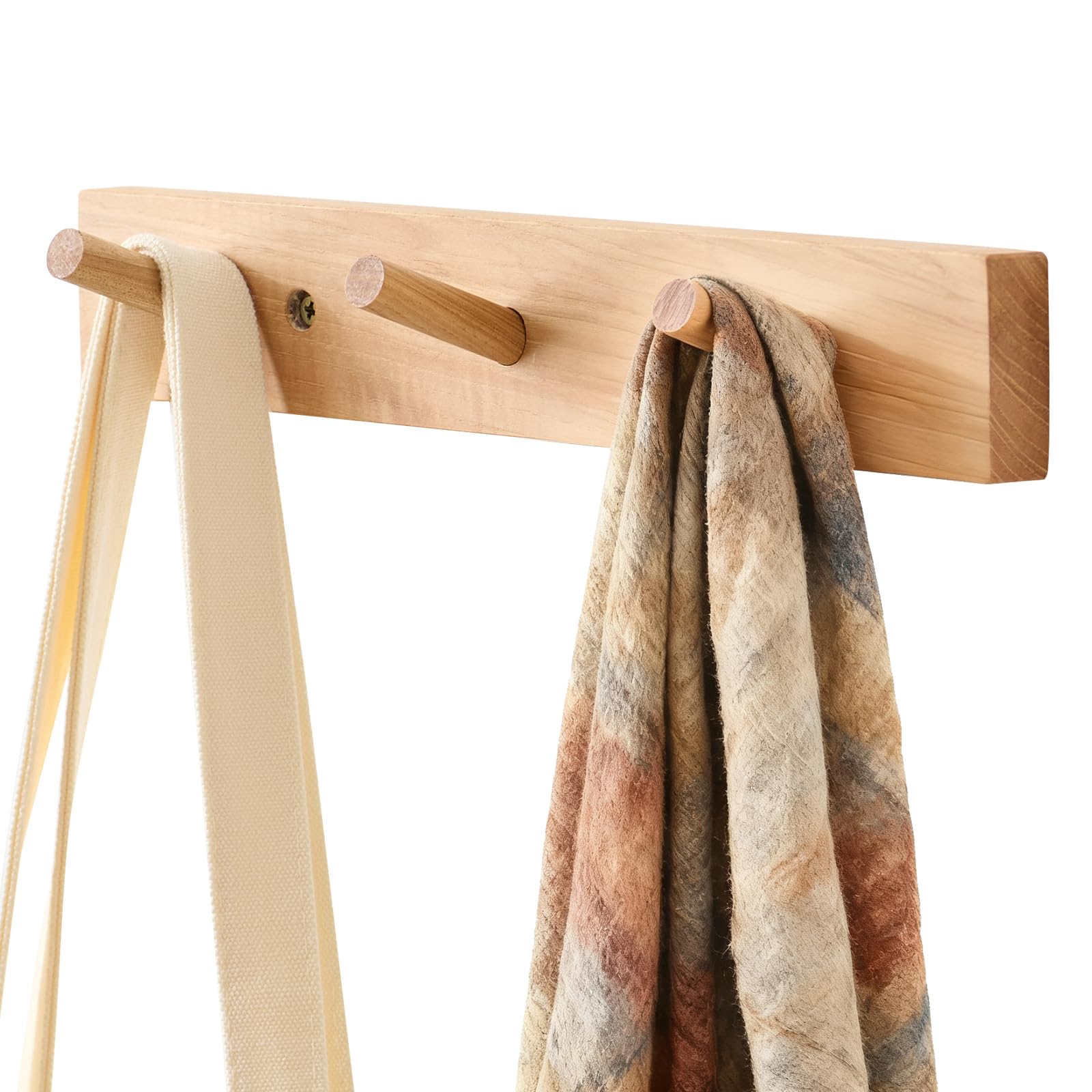 Porte manteau en bois pour chambre patere design noyer 30cm pour une decoration epuree