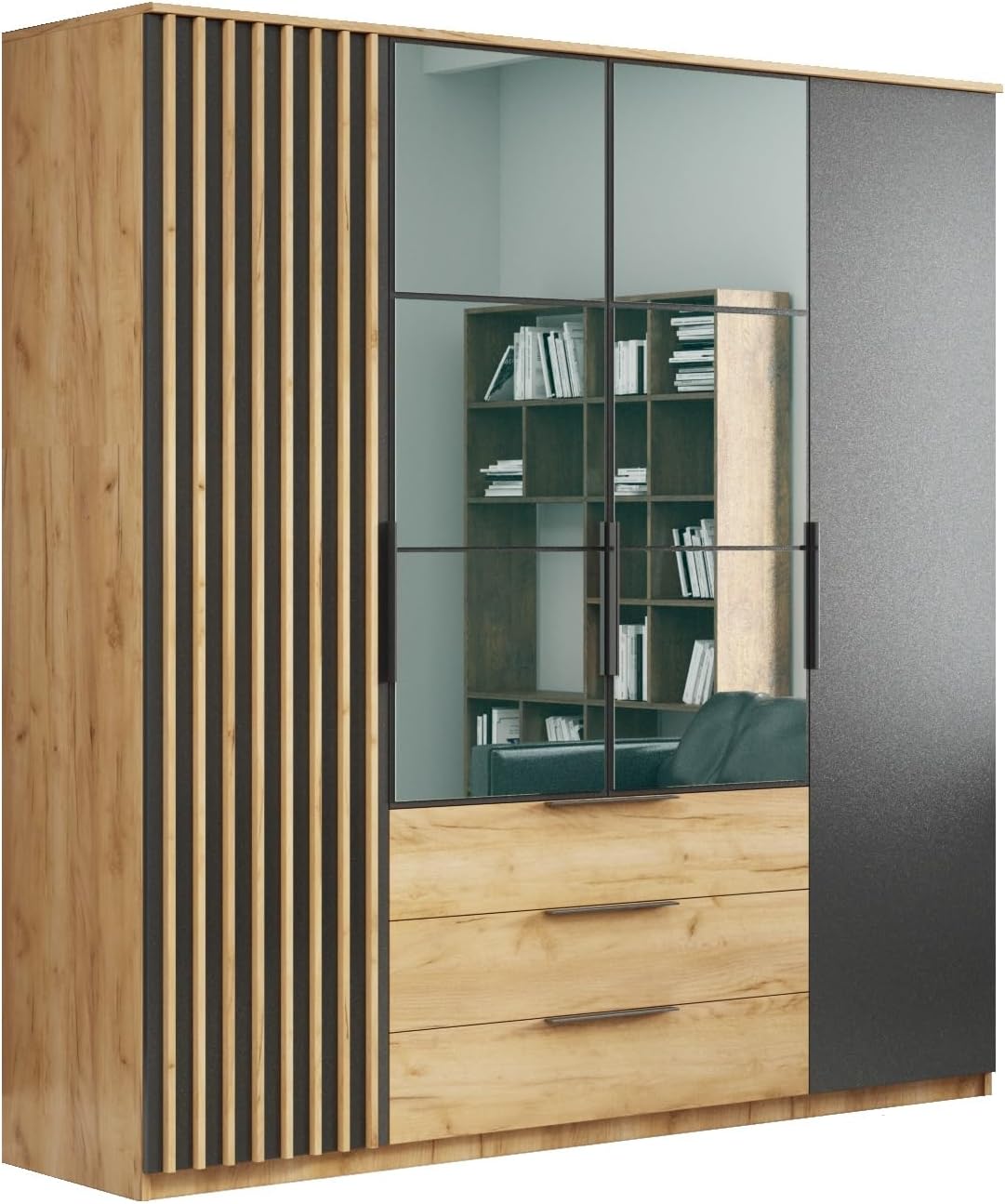 Kühlschrank 80 Cm Breit 200cm Hoch FORTE WINN 2 Schrank, Kleiderschrank, Schwebetürenschrank mit