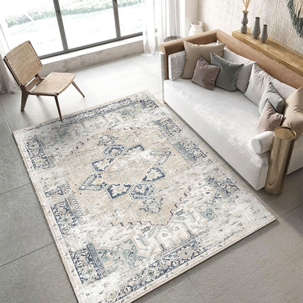 2024 New Desk Rug for Rolling Chair On Hardwood, 48“x60 x0.24 Office Rugs for Rolling Chair,Computer Desk Rug Chair Mat, Low Pile Carpet Floor Mats Machine Washable TPR Backing 47.2"x 59" Blue Mixed