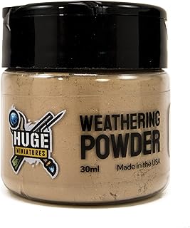 Huge Miniatures Weathering Powder, Sand Pigment for Model Terrain Scenery and Vehicles by Huge Minis - 30ml Flip-Top Container