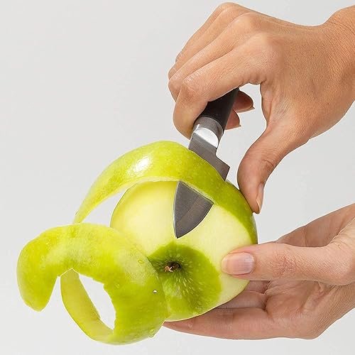 Vista 22 de GoodCook Touch - Cuchillo Santoku de 7 pulgadas, acero de alto carbono, agarre cómodo antideslizante, hoja de cuchillo con hoyuelos para cortar