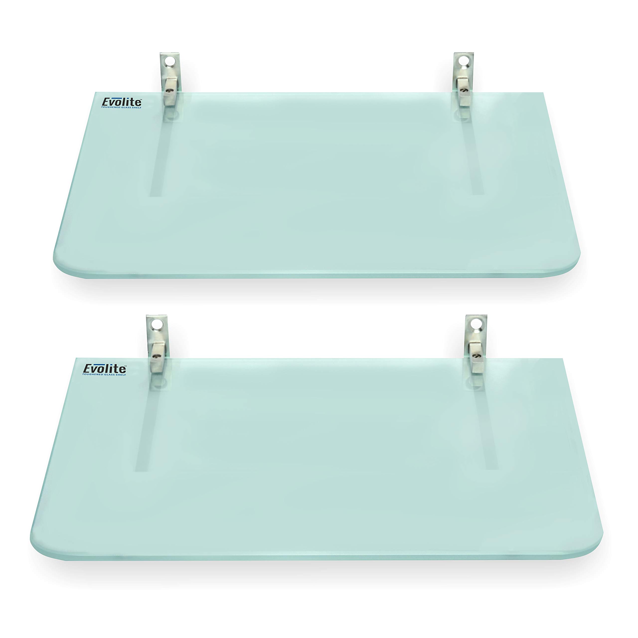 Evolite Tempered Glass Shelf for Bathroom/Kitchen, Wall Mount Accessories with Fitted Brackets for Home Decor Glass(9"X12"INCH)(Pack of 2) (B08Y57W566) Amazon Price History, Amazon Price Tracker