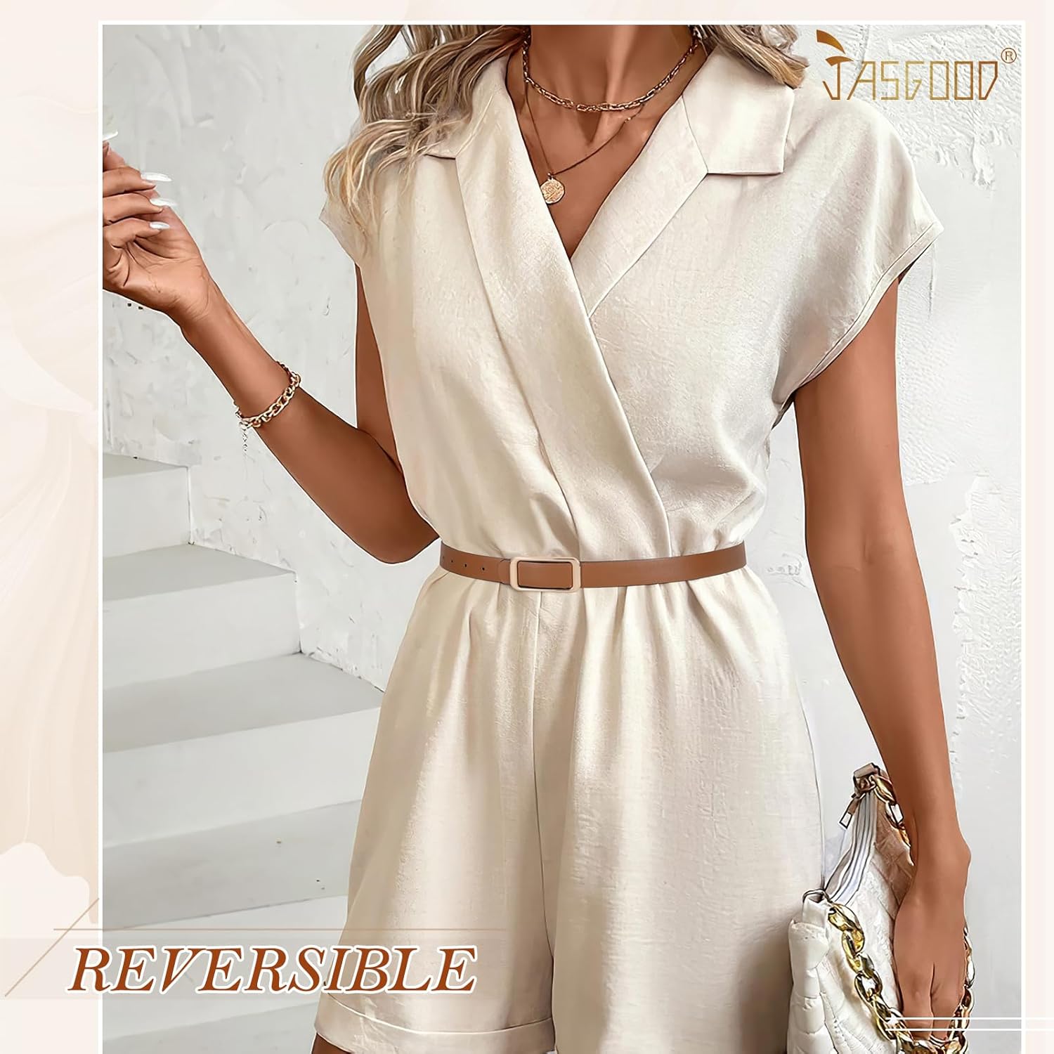 JASGOOD Women Reversible Leather Belt for Pants Jeans Ladies Waist Belt for Dresses - Image 3