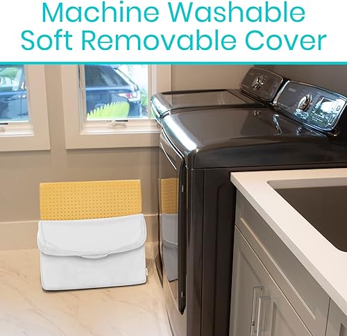 Miniatura 8 de Xtra-Comfort Almohada de cuña para cama, cojín plegable de espuma viscoelástica para espalda y piernas, soporte de lectura en forma de triángulo,