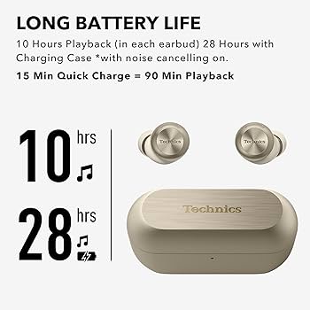 Technics EAH-AZ100　Black Reference Class Hi-Fi True Wireless Earbuds with Dolby Atmos