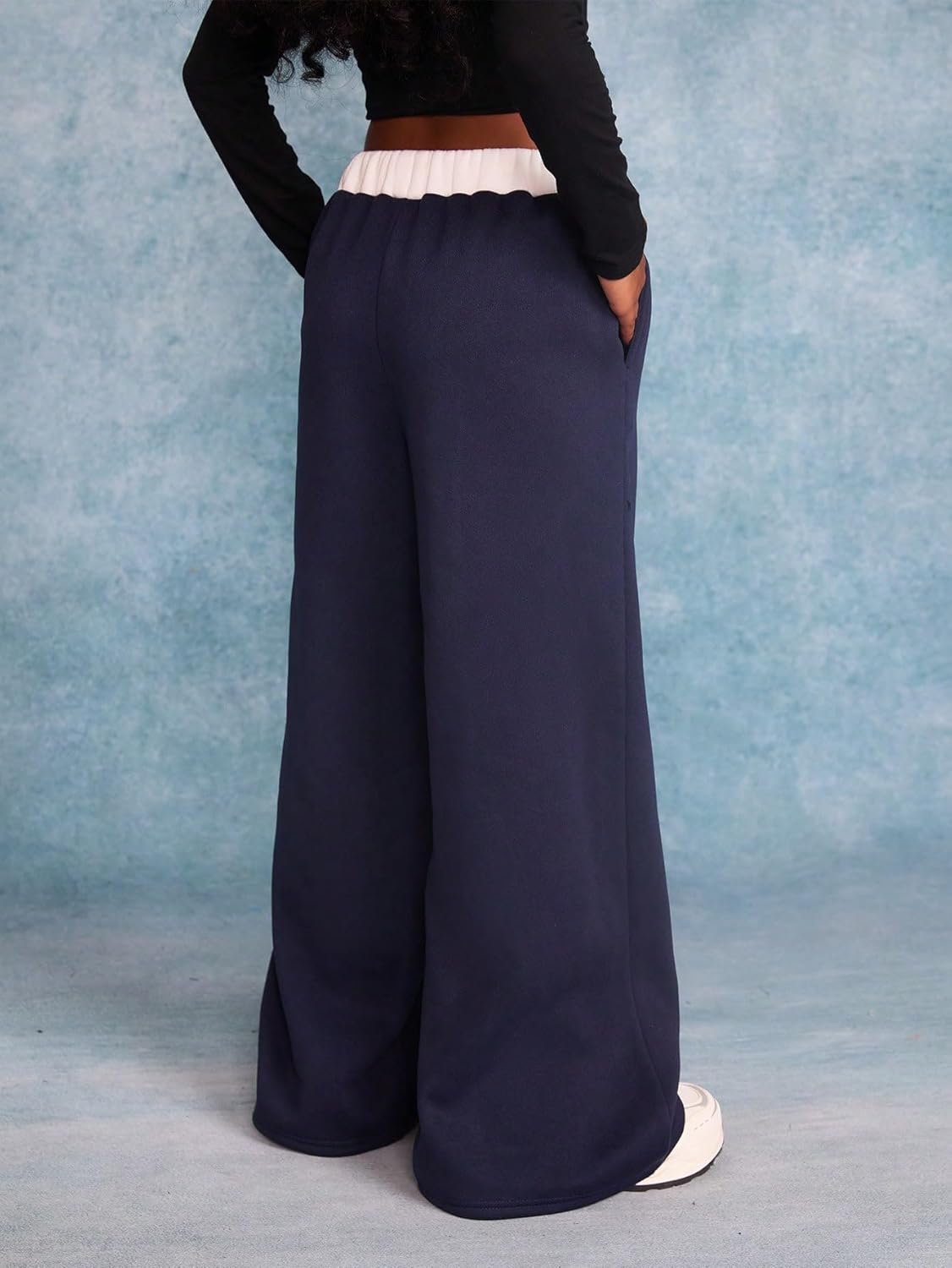 Girl's Baggy Sweatpants Letter Print Elastic Waist Wide Leg Pants Joggers Track Pants Trendy - Image 2