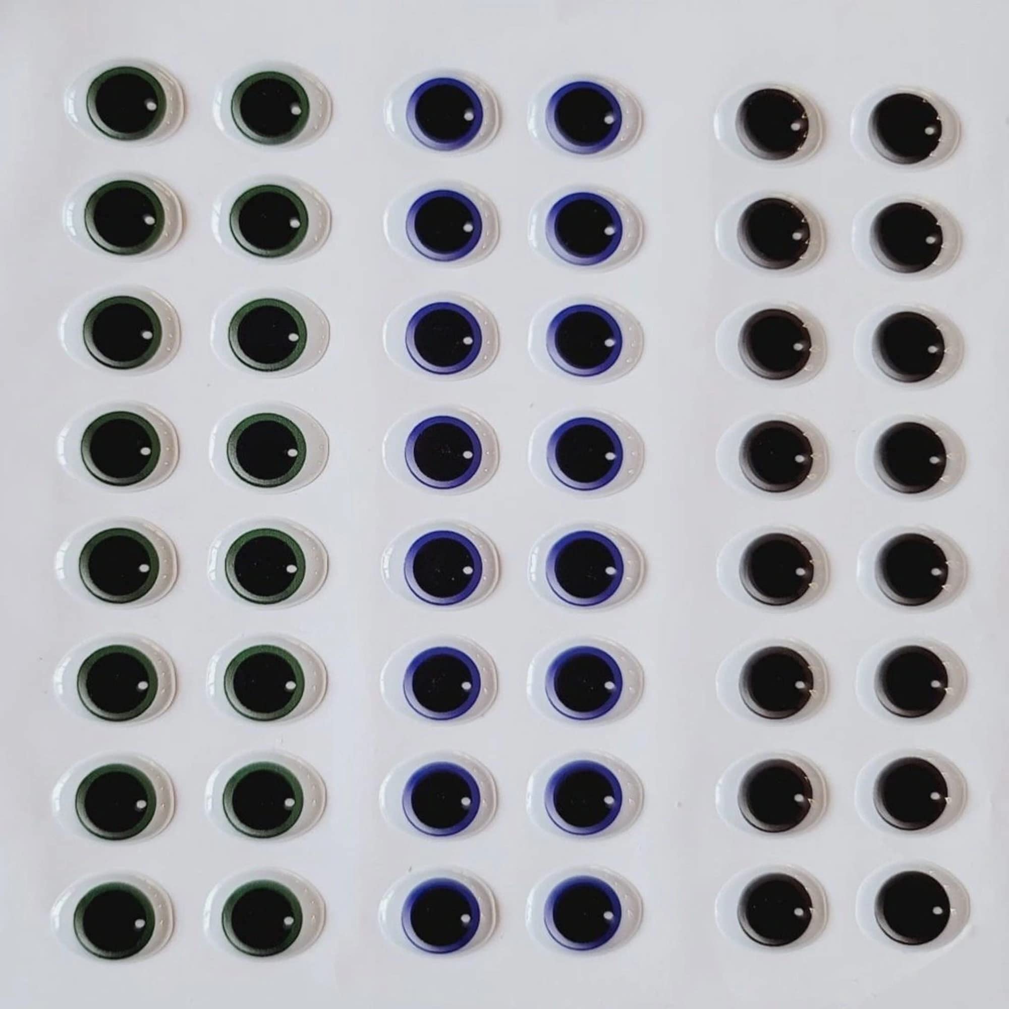 Adhesive Resin Eyes for Clays Multicolor MNC 430A-P 54 Pairs