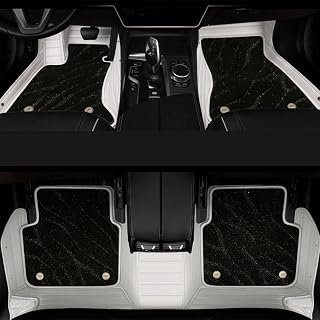 Double Layer Car Leather Floor Mats for Skoda Rapid Sedan Hatchback (Liftback) NH3 NH 2013-2019 Auto Full Coverage Pads Protection Non-Slip Wear-Resistant Automobile Carpad,White