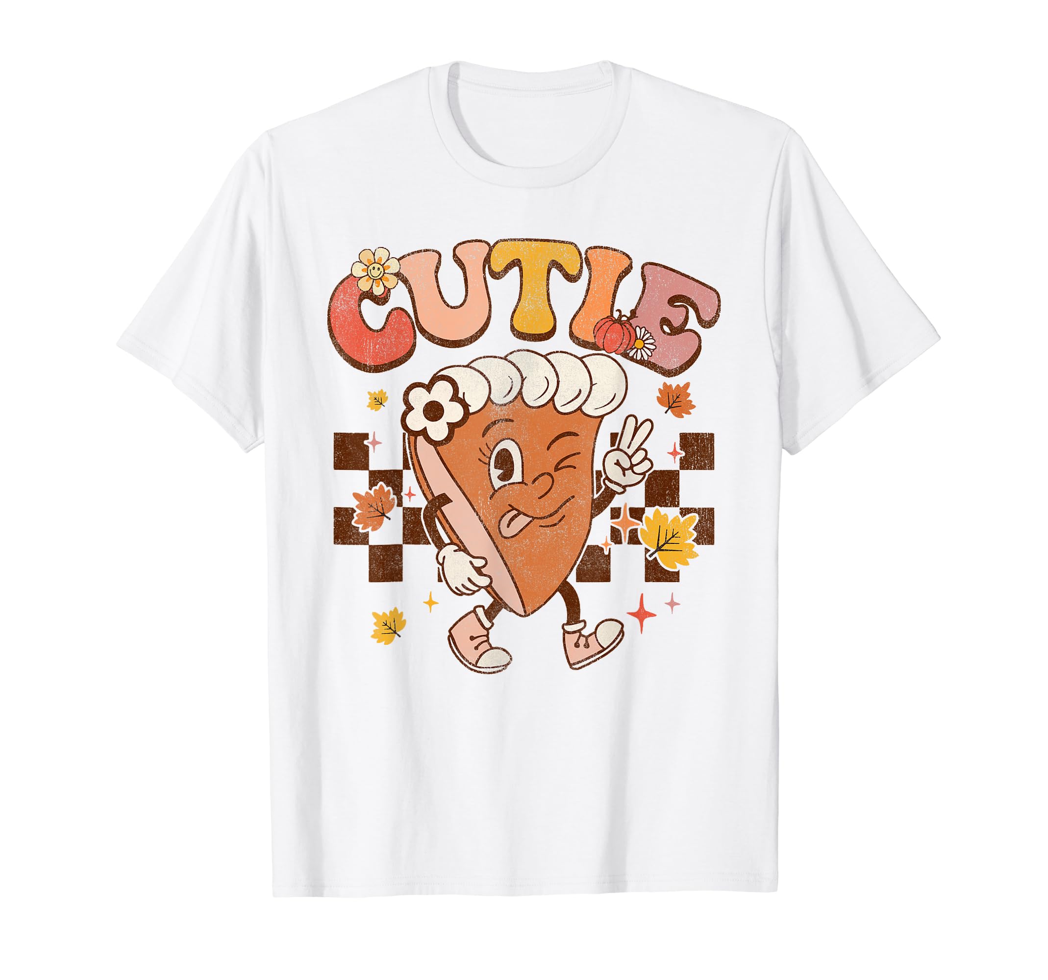 Groovy Retro pumpkin pie Cutie Thanksgiving TeesGroovy Retro Pumpkin Pie Cutie Thanksgiving Pie Dinner T-ShirtOEKO-TEX STANDARD 100