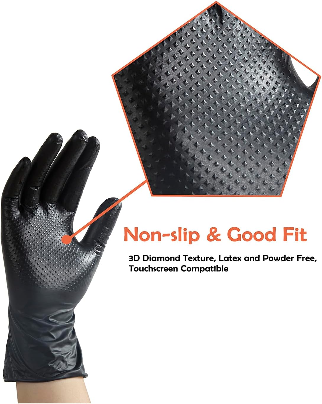 10 Mil Nitrile Gloves Disposable Heavy Duty Rubber Chemical Resistance Gloves for Mechanic