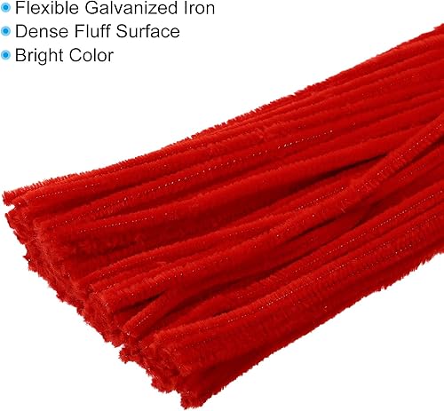 Miniatura 4 de PATIKIL Limpiapipas de 12 pulgadas, paquete de 300 tallos de felpilla flexibles para bricolaje, manualidades, decoración de fiestas, manualidades,