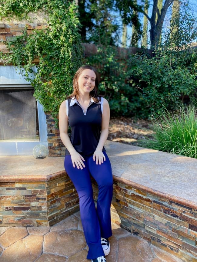 HOTLOOX Women Sleeveless Golf Polo Shirts Summer 2025 UPF 50+ Zipper V Neck Tennis Tank Top XS-XXL - Image 8