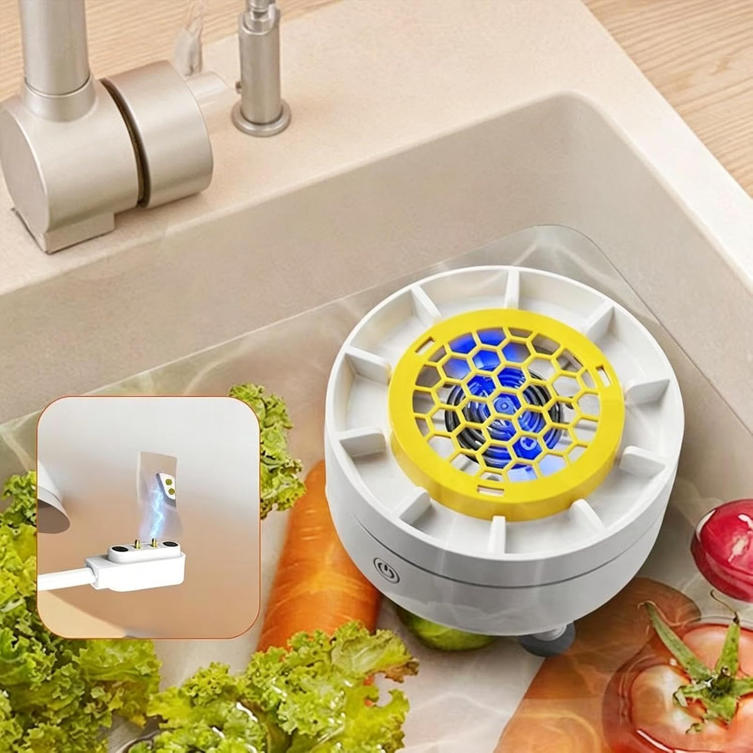 Fruit Cleaner Device Waterproof Wash Bowl