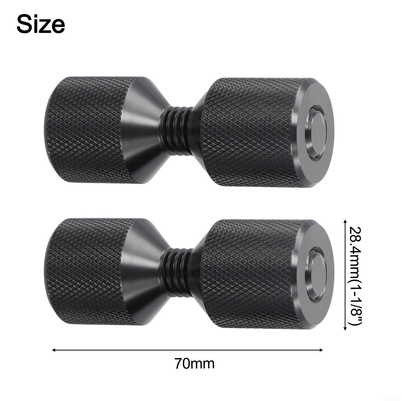 Ensemble de goupilles à deux trous à bride en aluminium de 3,8 cm avec niveau intégré pour ASME Outil de positionnement d'alignement de tuyau de 68 kg Finition oxyde noir Grand 70 x 27 mm