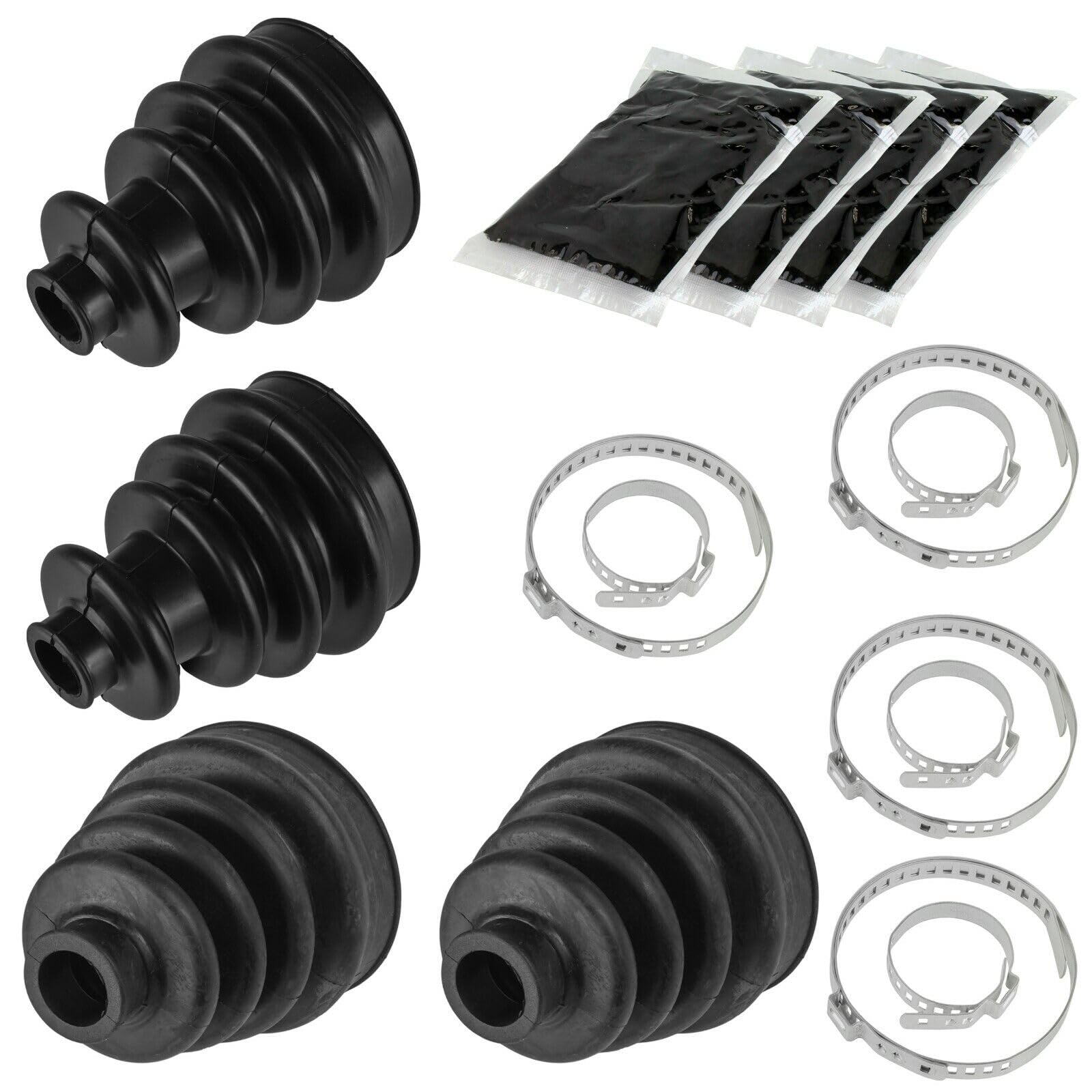 2 Front Axle Outer Inner CV Boot Kit for Polaris Magnum 500 4X4 1999 2000 2001 Model-XF-35007