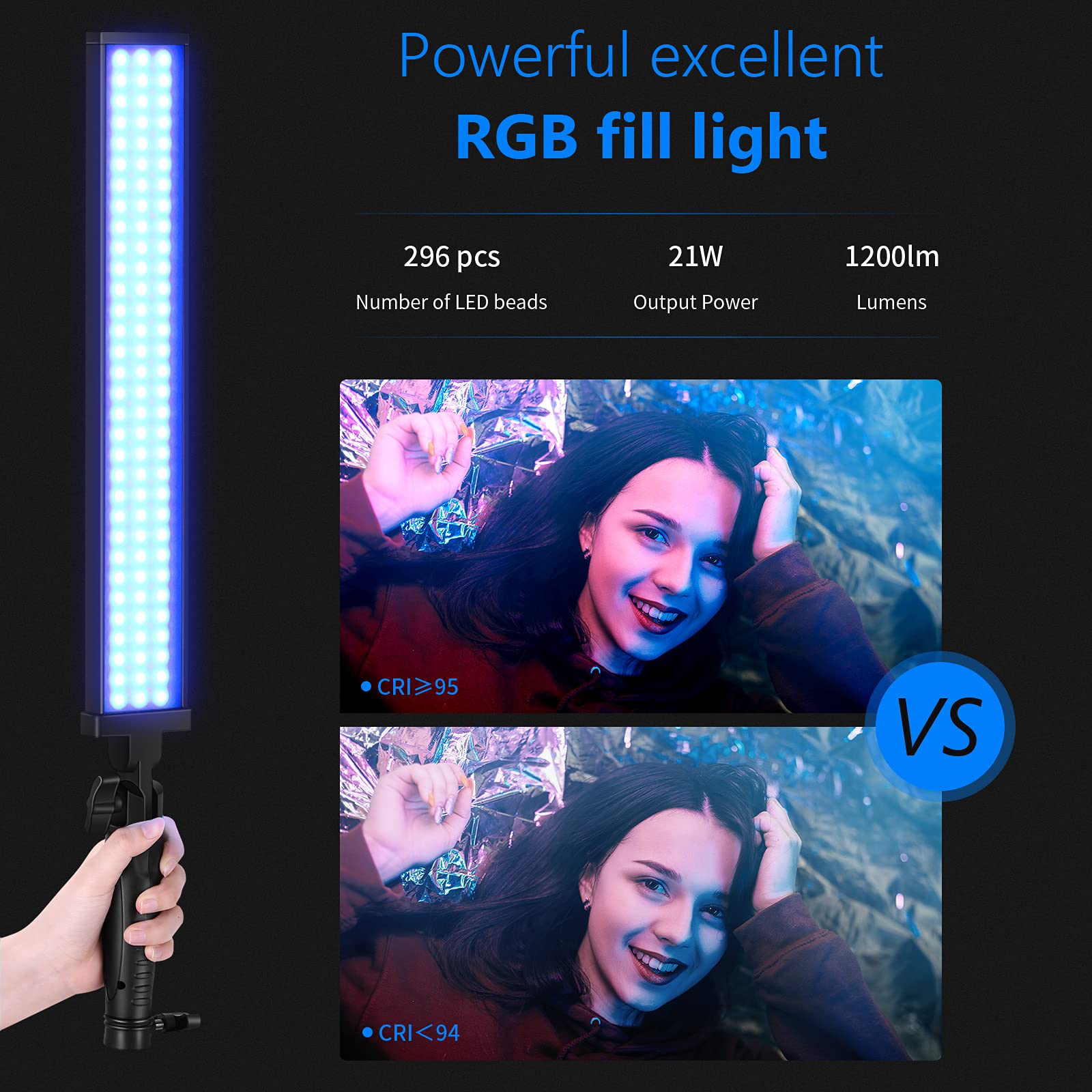 Neewer 2.4G RGB LED Light Stick, 3Pack Photography Lighting Kit with