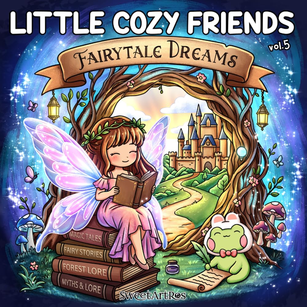 Fairytale Dreams: A Cute & Cozy Fantasy Coloring Book for Stress Relief Inspired by Timeless Fairy Tales, Enchanted Storybooks & Whimsical Folklore | ... Friends Vol. 5 (Little Cozy Friends Coloring)