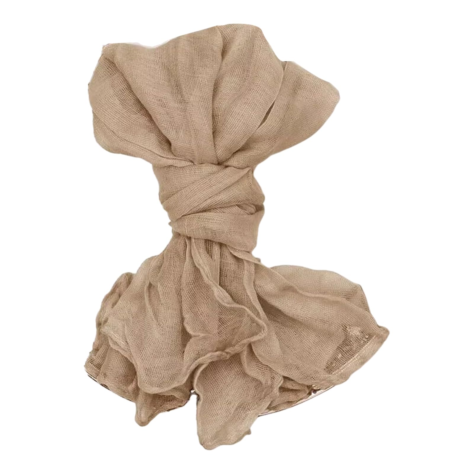 Cheesecloth Napkins 20x20 Inches, Set of Washable Rustic Gauze Dinner Napkins with Wrinkled Texture, Bohemian Cloth Napkin for Wedding Party Bridal Shower Table Decor Brown