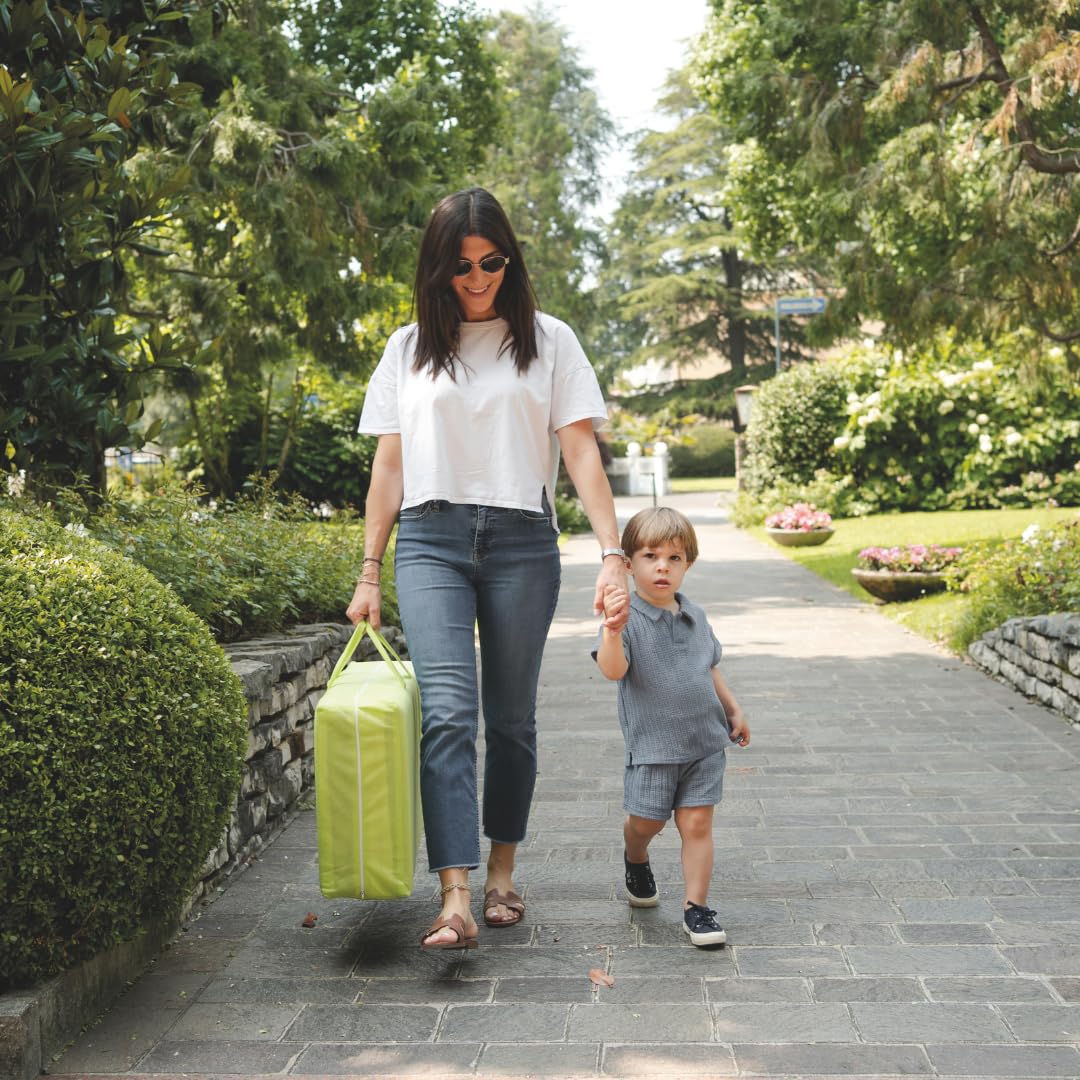 EPSELIA Materasso Lettino per Bambini Pieghevole BAMBU' BIO con Borsa per Viaggio o Campeggio, cm 60x120 H6 Certificato Antisoffoco EN16890:2017 Poliuretano con Fori CertiPUR™ OEKO-TEX®