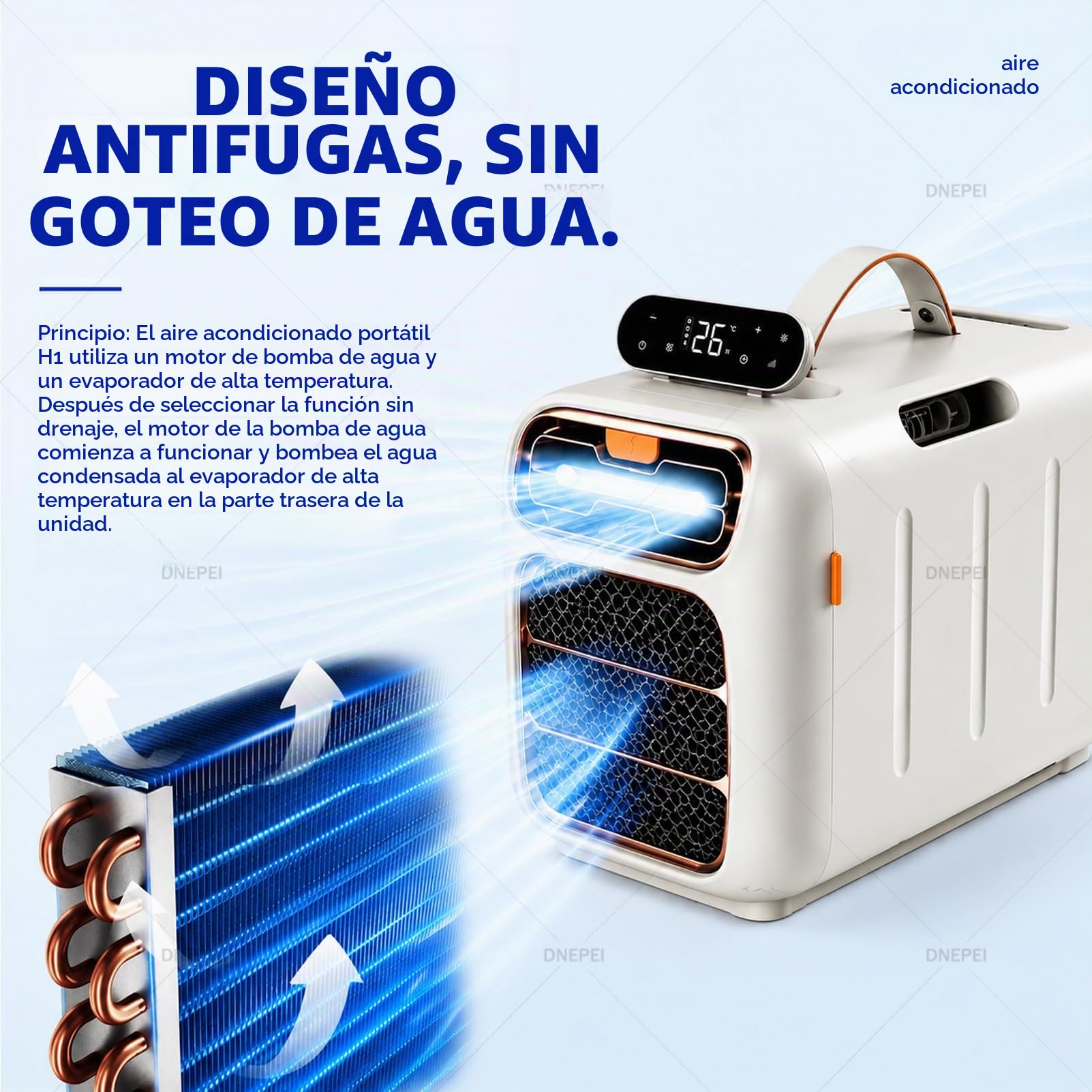 Aire Acondicionado portatil con Bomba de Calor,Aire Acondicionado Camping Heatingandcooling