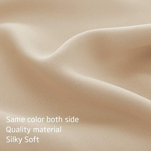 Miniatura 5 de NICETOWN Cenefas de granja para cocina, baño, sala de estar, dormitorio, opacas, privacidad, ajustable, con bolsillo para barra, cortinas cortas