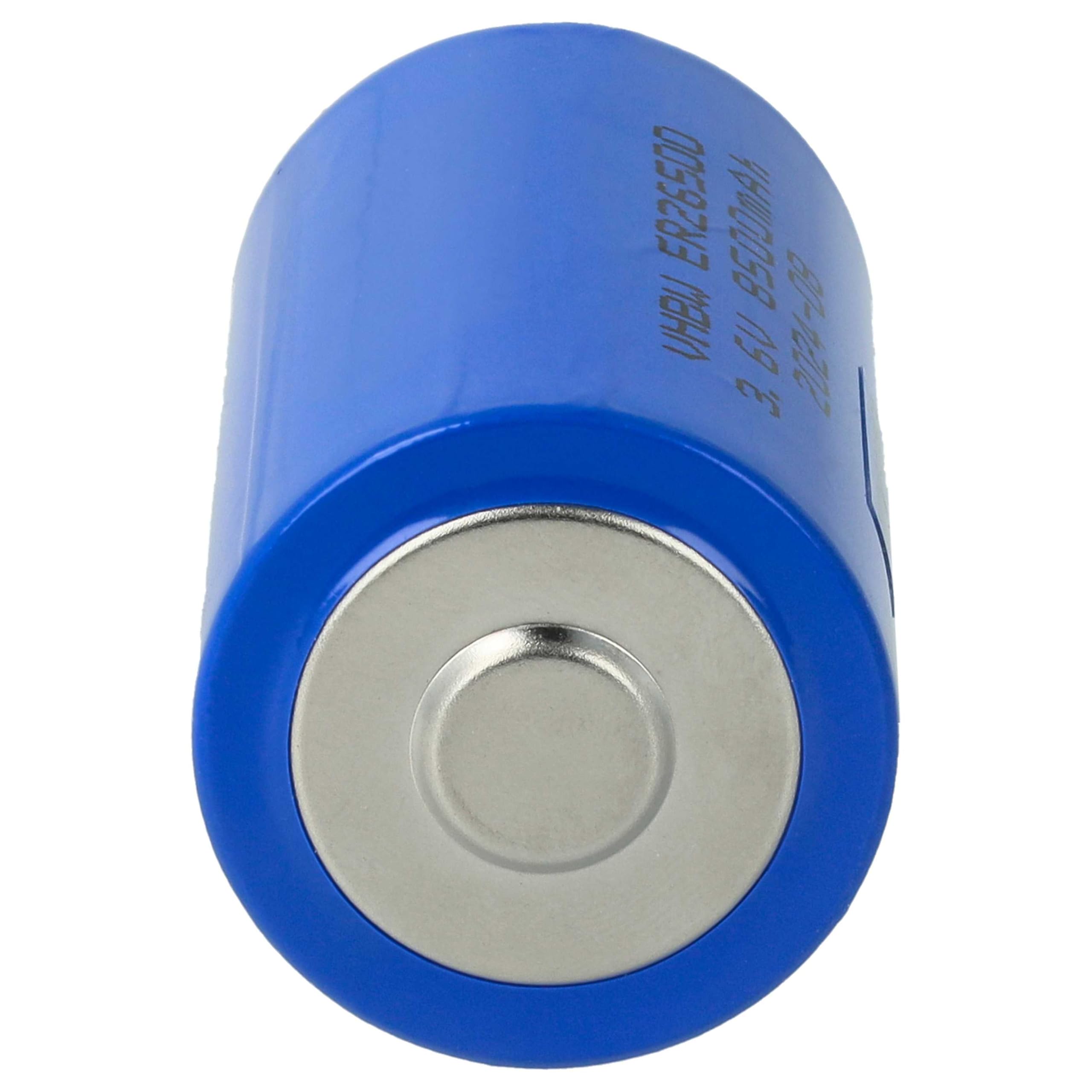 vhbw 10x pila cilindrica al litio ER26500 (Size C) - Batterie primarie (8500mAh, 3,6V, Li-SOCl2)