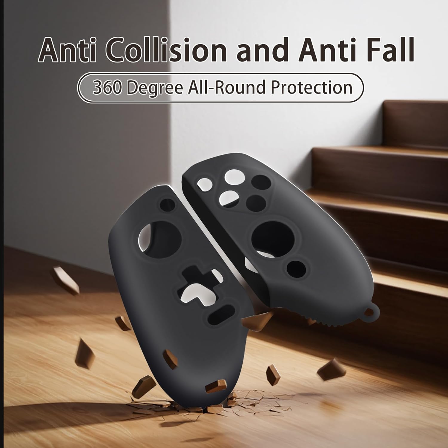 Aenllosi Silicone Grip Cover for GameSir G8 Galileo/G8 Plus Phone Controller, Anti-Scratch Protective Case with Lanyard, Black (Case Only) - Image 2