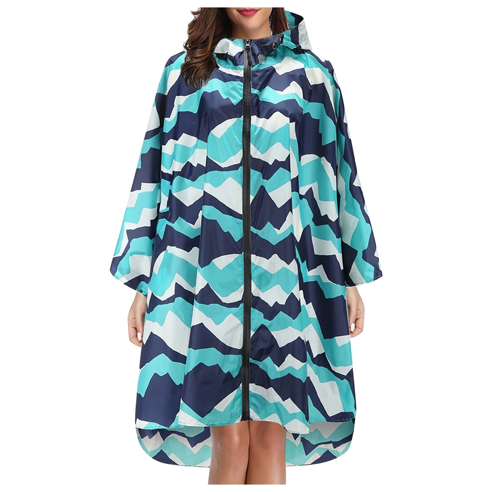 Poncho Pluie Imperméable Femme avec fermeture éclair, Cape De Pluie Leopard Respirante Avec Capuche, Vêtements Imperméables Adulte Reutilisable Idéal Pour Festival, Camping, Voyage, Taille Unique a